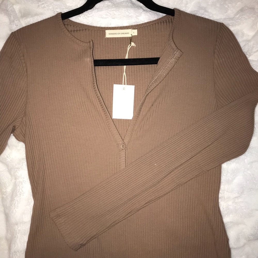 Carmel Ribbed Bodysuit - Picture 2 of 3